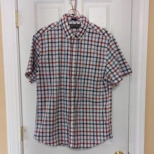 LIKE NEW RYE BY HAWKER RYE Cotton Plaid Button Down Slim Fit Shirt Size L